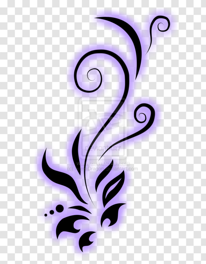 Leaf Font - Purple Transparent PNG