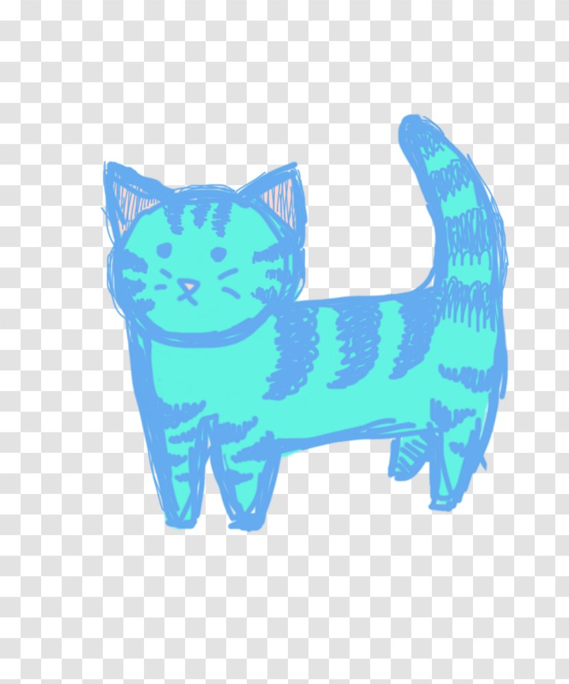 Whiskers Kitten Turquoise Tail - Carnivoran - Cool Cat Transparent PNG