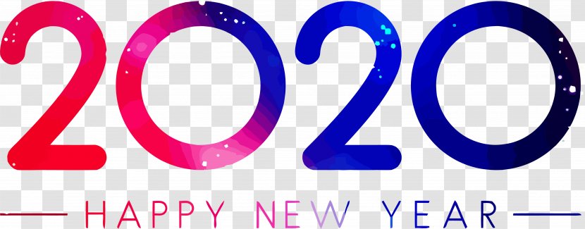 Happy New Year 2020 Years - Electric Blue - Symbol Transparent PNG