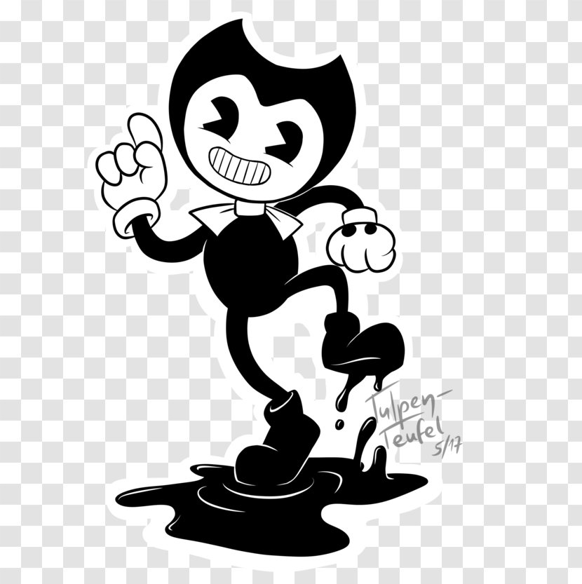 Bendy And The Ink Machine Drawing TheMeatly Games Fan Art - Cartoon - Bad Moon Rising Transparent PNG
