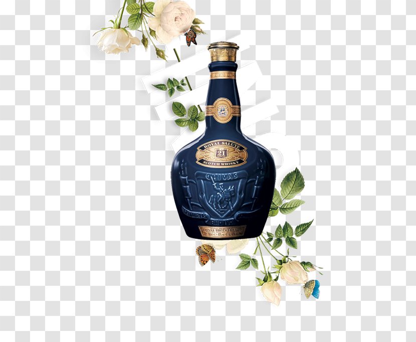 Scotch Whisky Liqueur Wine Brandy - Packaging And Labeling - Background Flower Decoration Transparent PNG