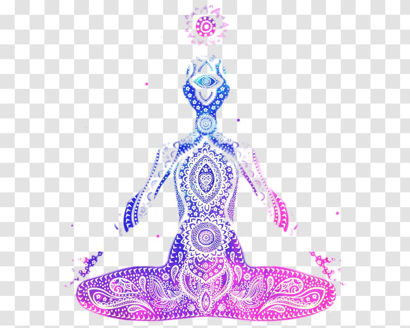 Yoga Cartoon - Magenta Transparent PNG