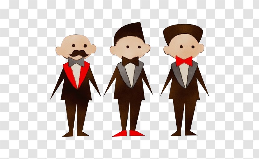 Cartoon Formal Wear Tuxedo Gentleman Suit - Gesture Team Transparent PNG
