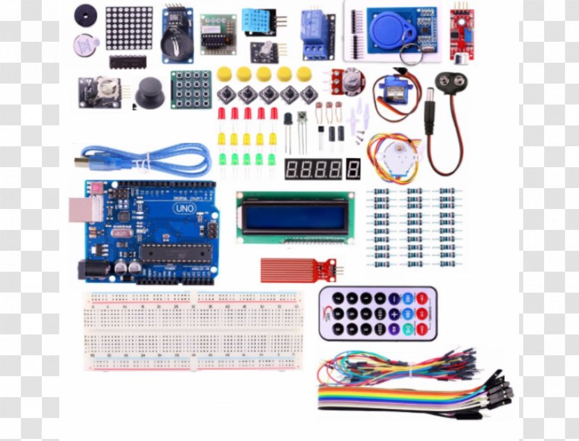 Microcontroller Arduino Uno Electronics I²C - Circuit Component - Breadboard Transparent PNG