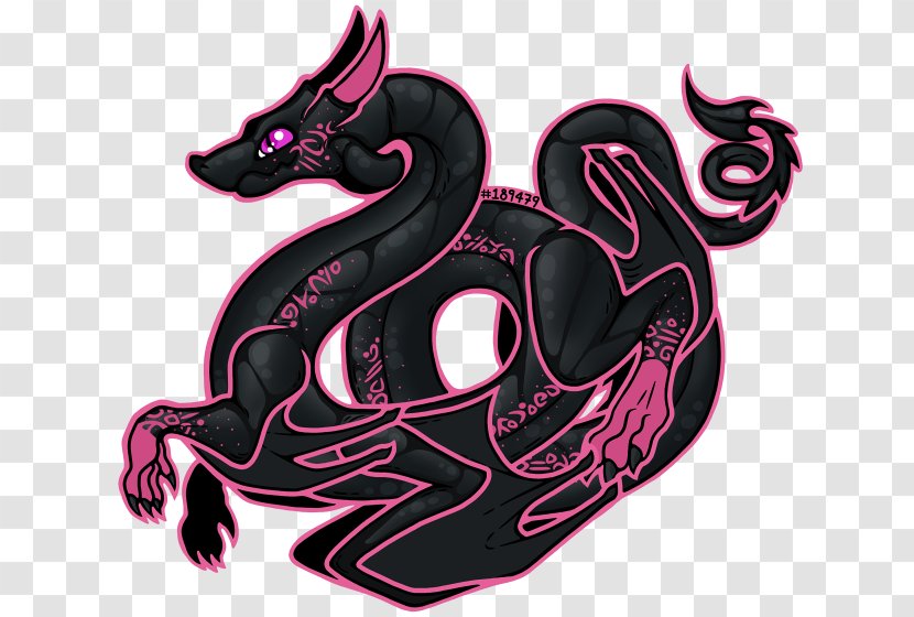 Dragon Cartoon Pink M Font Transparent PNG