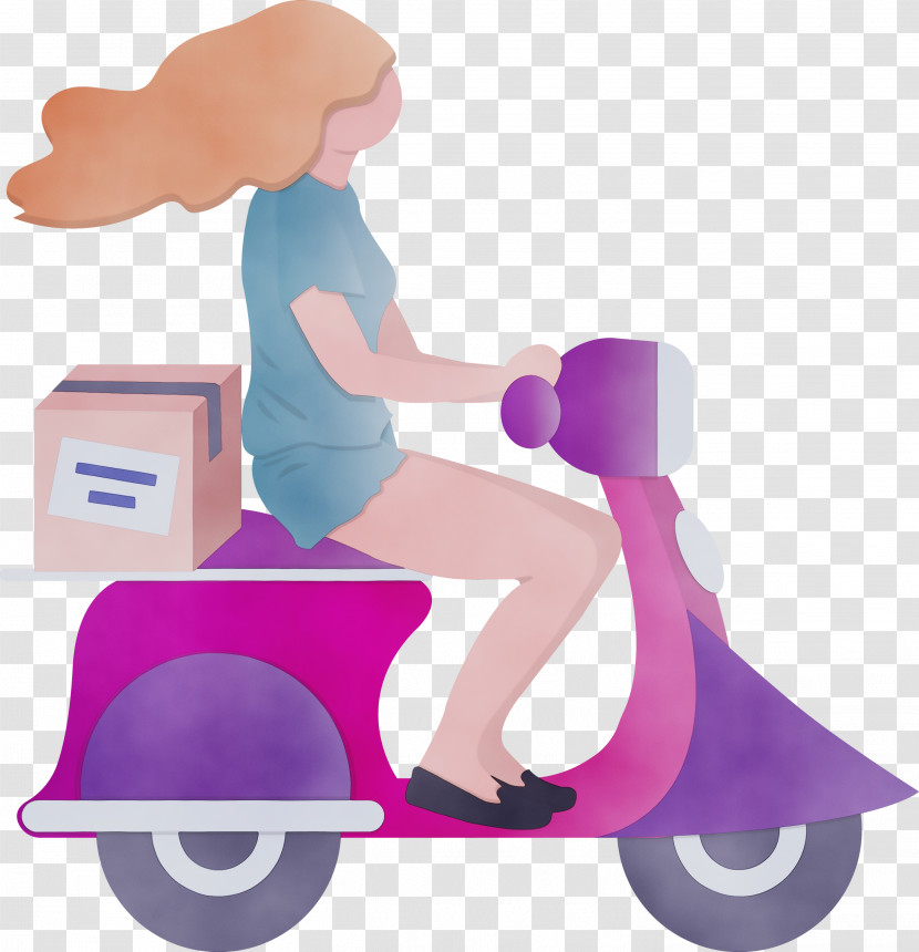 Scooter Kick Scooter Pink Vehicle Riding Toy Transparent PNG