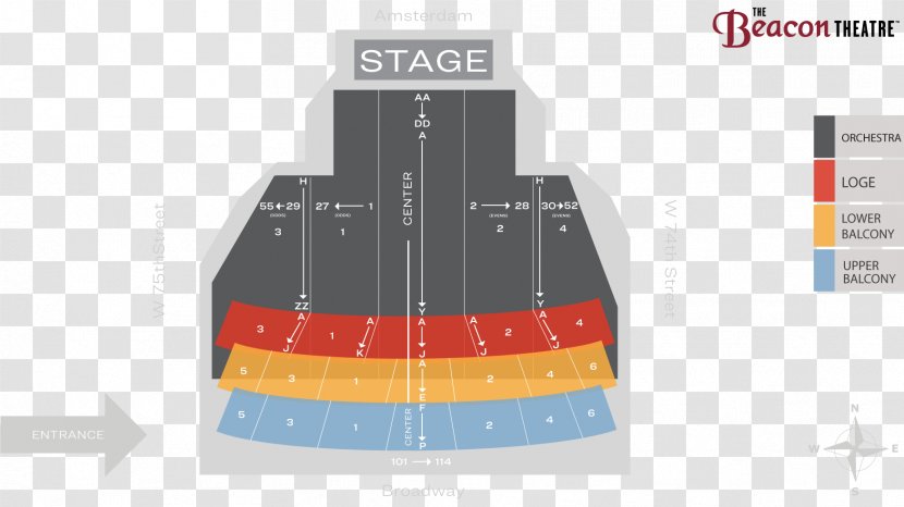 Beacon Theatre Madison Square Garden Cinema Diagram Theater - Seating Assignment - Box Transparent PNG