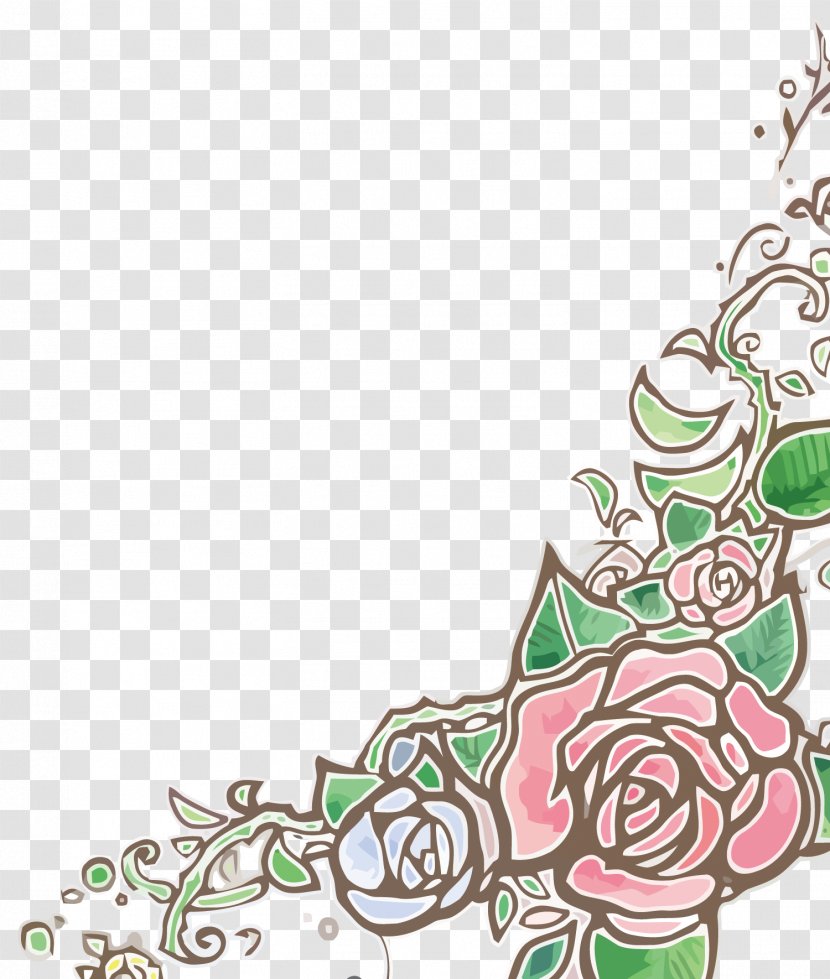 Beach Rose Floral Design Euclidean Vector Clip Art - Plant - Roses Lace Transparent PNG