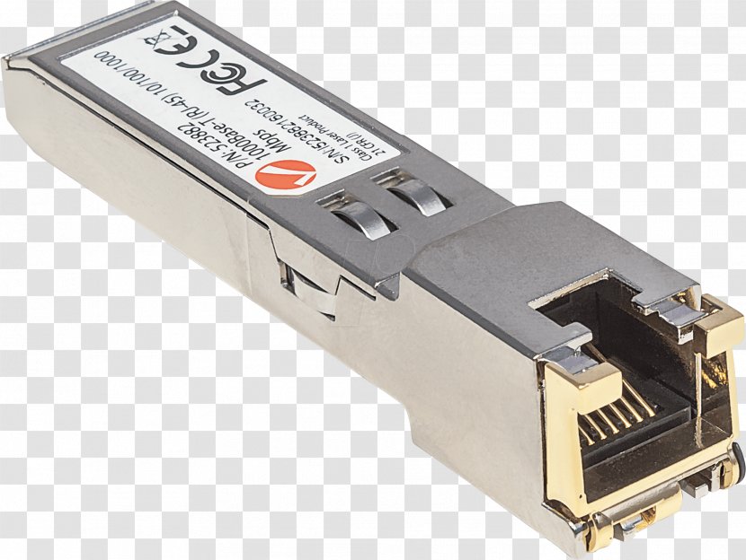 Small Form-factor Pluggable Transceiver RJ-45 Gigabit Interface Converter Ethernet - Fast - Module Transparent PNG
