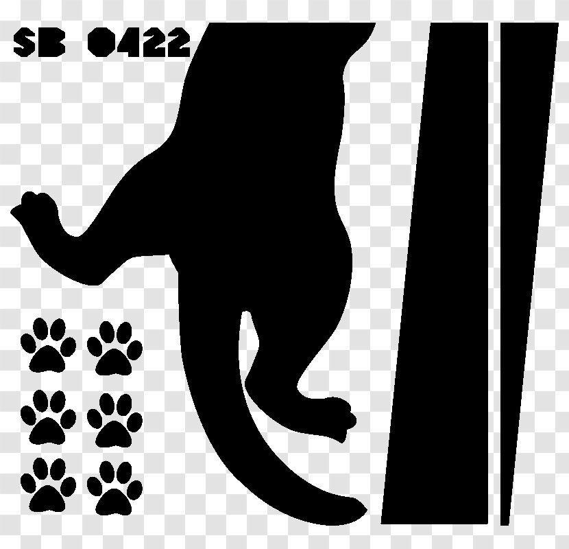 Black Cat Paw Sticker - Bear Transparent PNG
