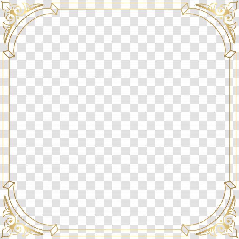 Yellow Area Pattern - Border Frame Clip Art Image Transparent PNG