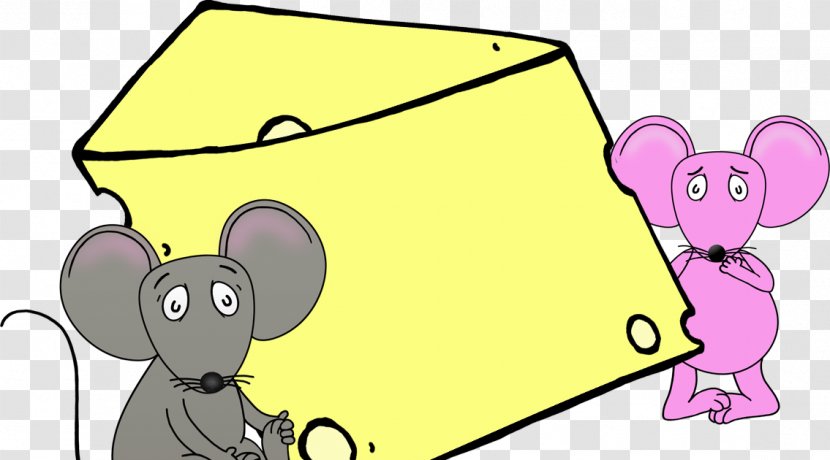 Clip Art Cartoon Vector Graphics Illustration Mouse - Pink - Cheese Coloring Pages Transparent PNG
