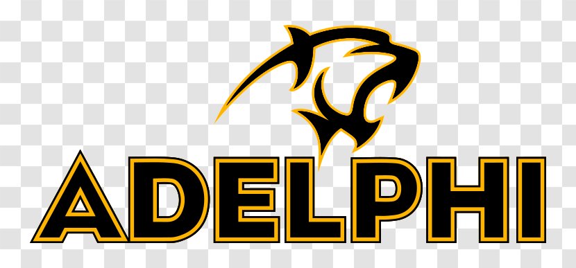 Adelphi University Panthers Men's Basketball Logo Brand - Gold Black Background Transparent PNG