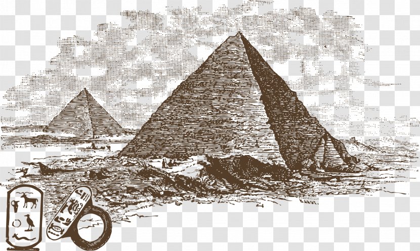 Egyptian Pyramids Ancient Egypt Illustration - Drawing - Vector Pyramid Transparent PNG