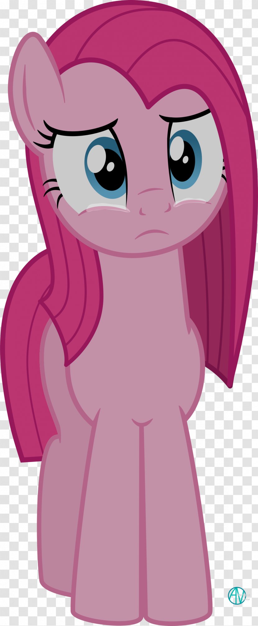 Pinkie Pie Pony Crying Horse - Watercolor - Vector Transparent PNG