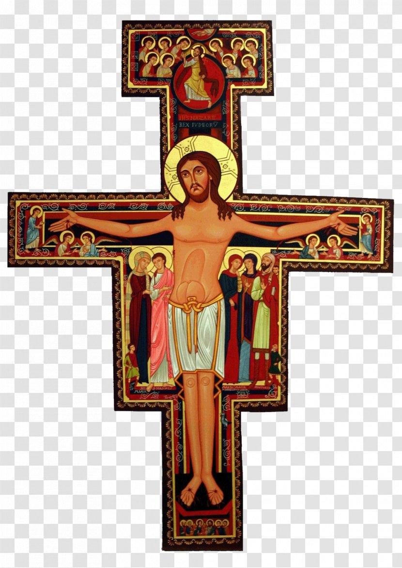 San Damiano, Assisi Damiano Cross Crucifix Christian - Franciscan Transparent PNG