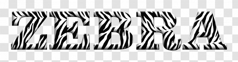 Text Zebra Font - Monochrome Photography Transparent PNG