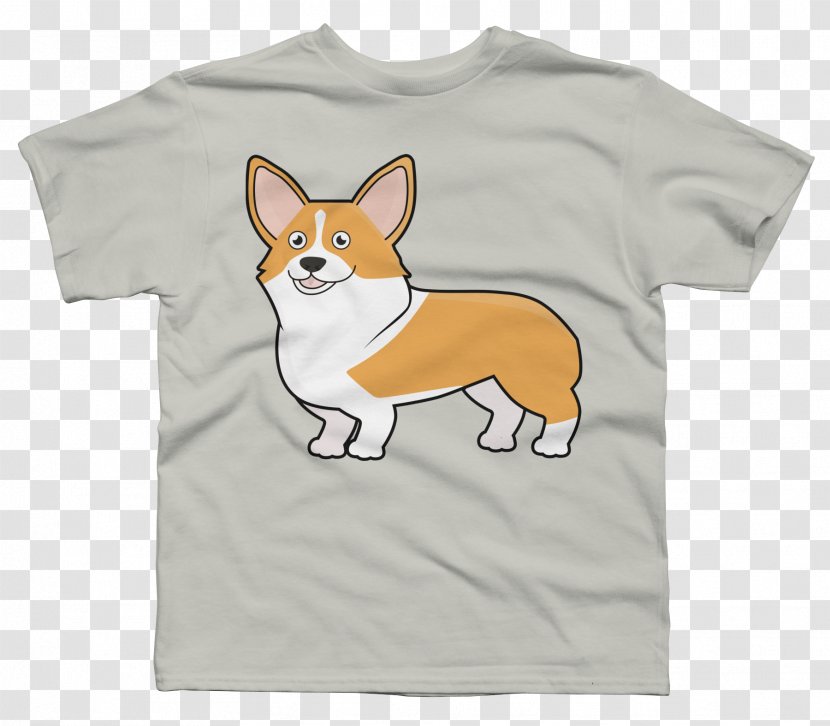 Printed T-shirt Long-sleeved Red Fox - Textile - Corgi Transparent PNG