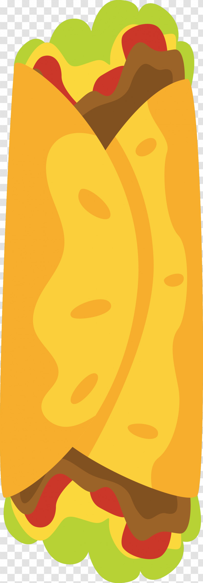 Burrito Mexican Cuisine Vector Drawing Animation Transparent PNG