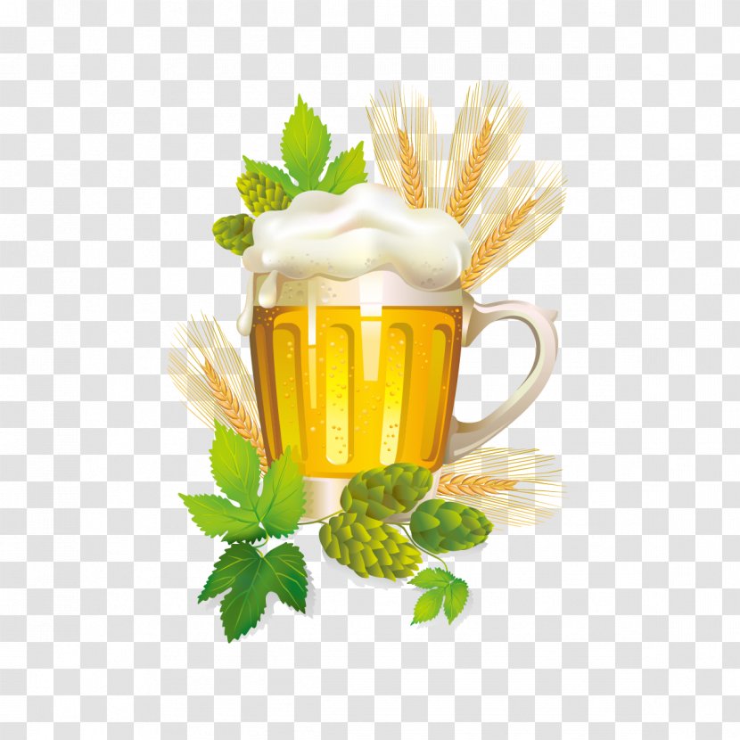 Wheat Beer Glassware - Vector And Food Transparent PNG