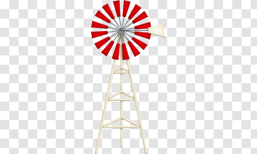 Windmill Windpump Wind Farm Clip Art - Red Transparent PNG