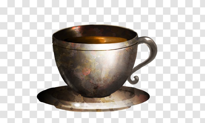 Coffee Cup Rococo Download - Saucer - Mug Transparent PNG