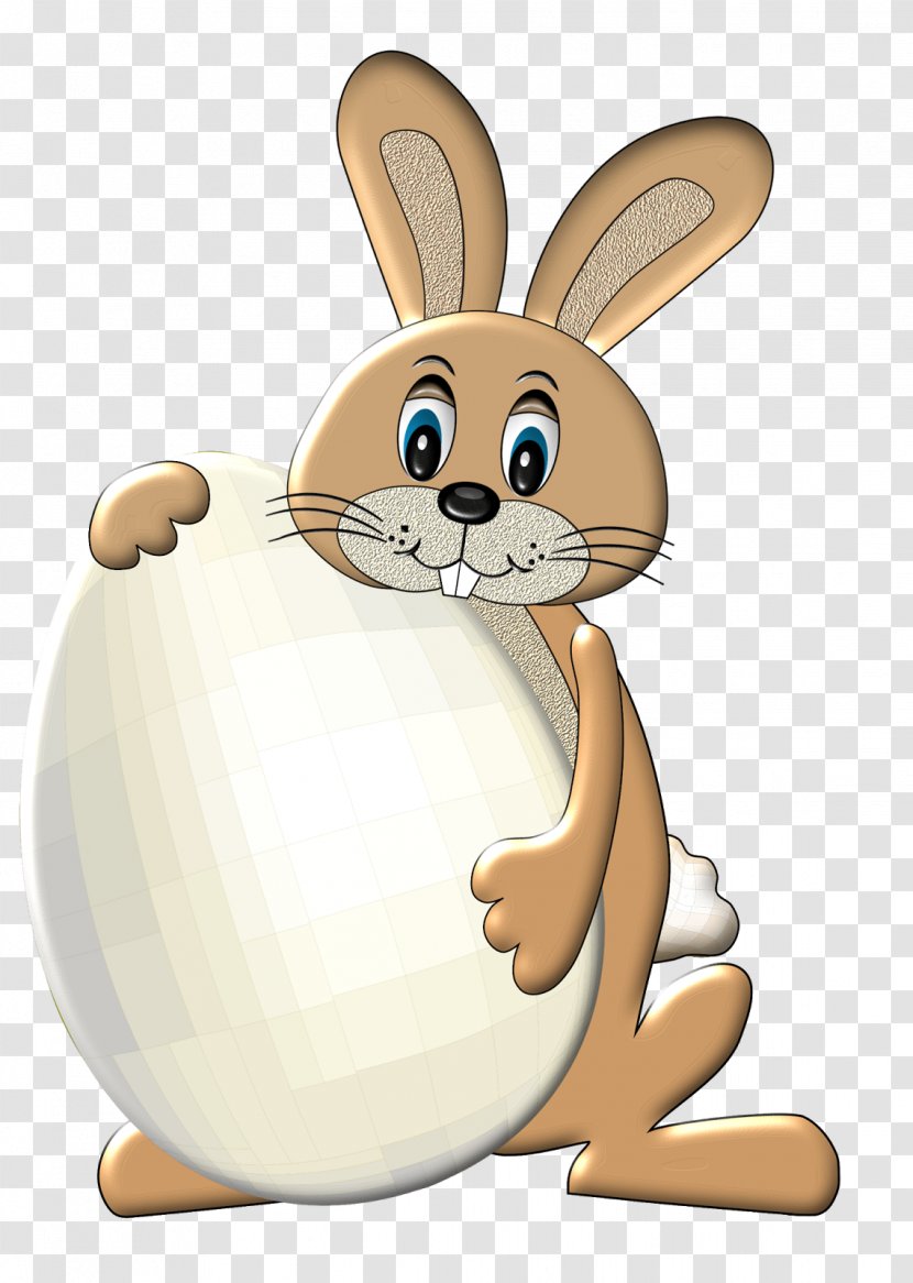 Domestic Rabbit Easter Bunny European - Rabits And Hares - Vector Happy Label Transparent PNG