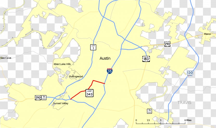 Texas State Highway Loop 343 360 71 Interstate 35 In - Road Transparent PNG