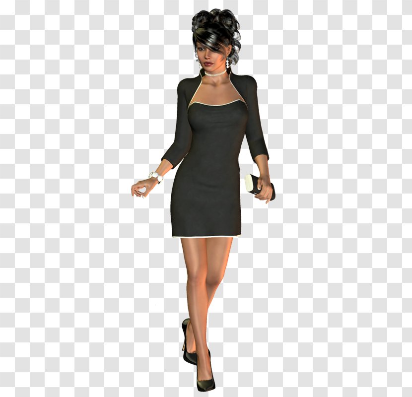 Little Black Dress Shoulder Sleeve Costume - Day - Dk Transparent PNG