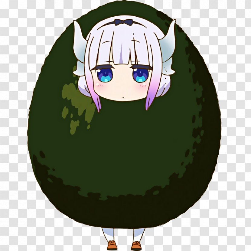 Miss Kobayashi's Dragon Maid Avocado Plant - Watercolor Transparent PNG