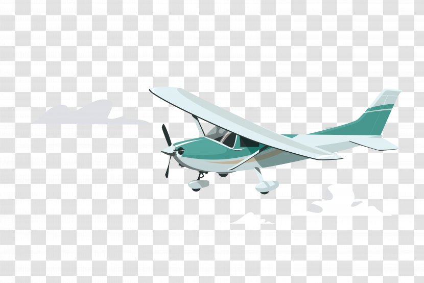Flap Model Aircraft Wing - Flying In The Clouds Vector Exquisite Cartoon Plane Transparent PNG