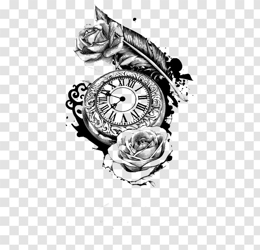 Pocket Watch Tattoo Clock Transparent PNG