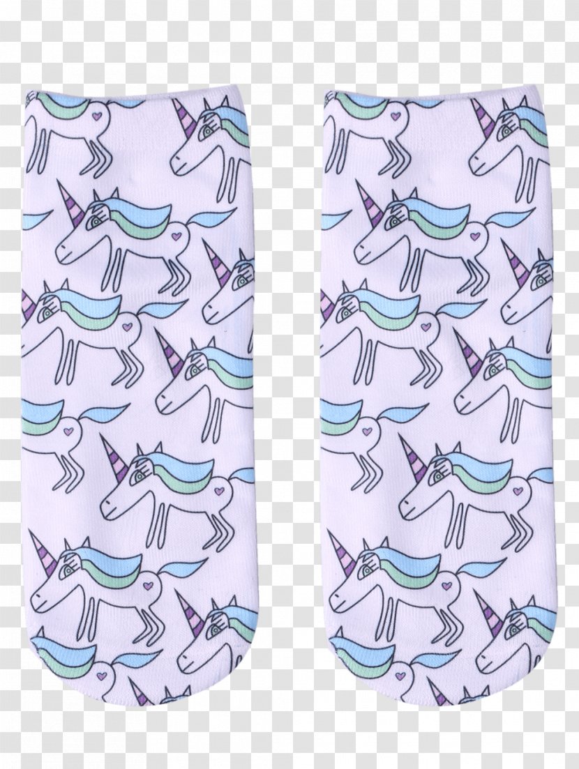 Unicorn Sock Drawing Ankle White Transparent PNG