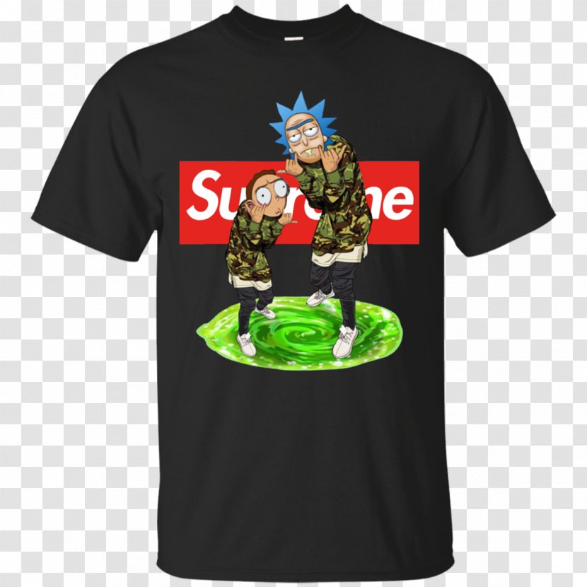 T-shirt Rick Sanchez Hoodie Supreme Clothing - Pickle Transparent PNG