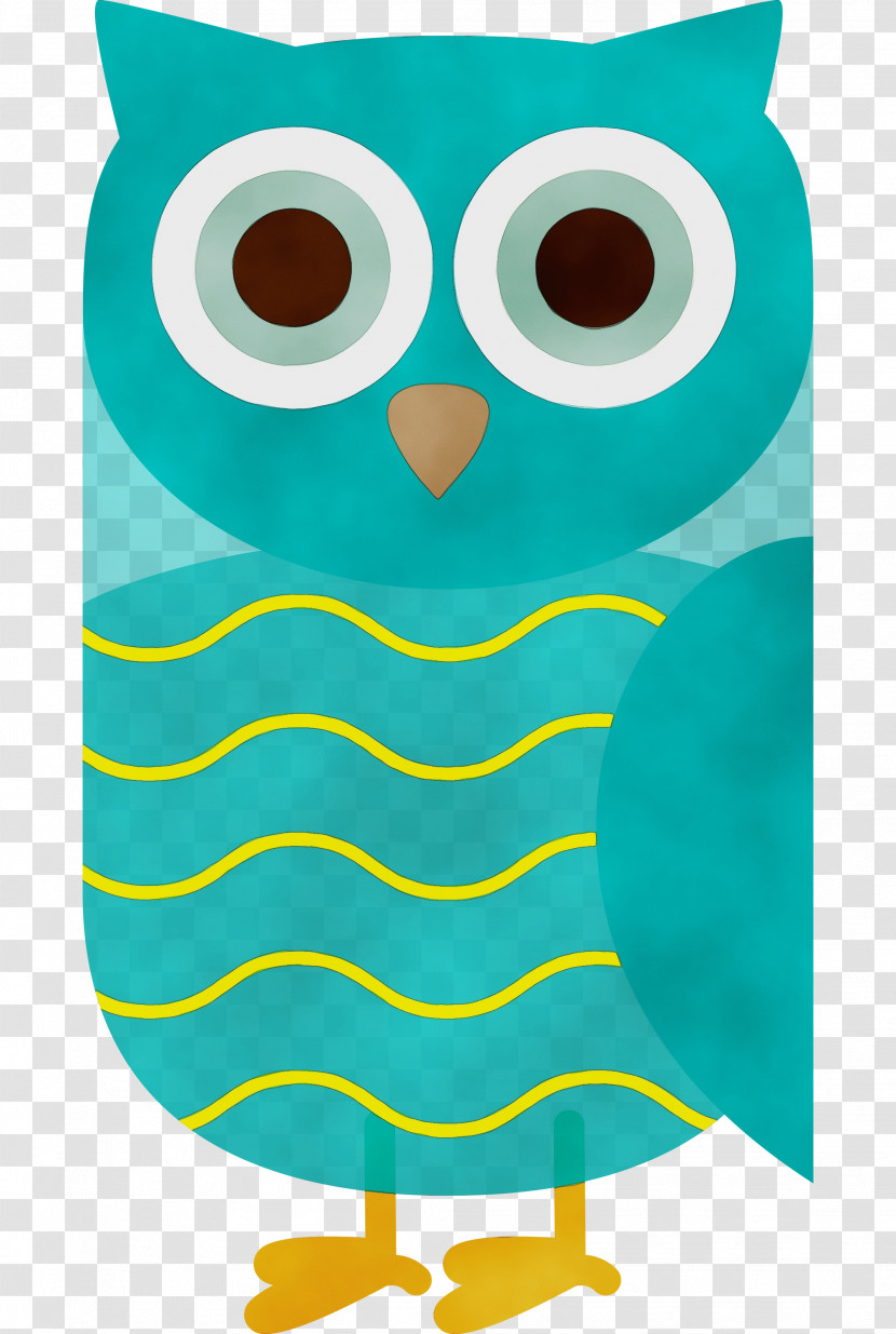 Owl M Green Line Beak Transparent PNG