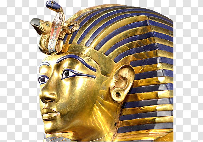 Tutankhamun's Mask Ancient Egypt Egyptian Pyramids Museum Pharaoh - Brass Transparent PNG