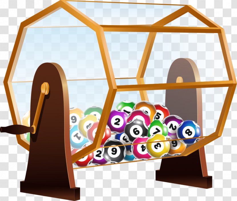 Lottery Machine Illustration - Gambling - Vector Glass Box Of Colored Balls Transparent PNG