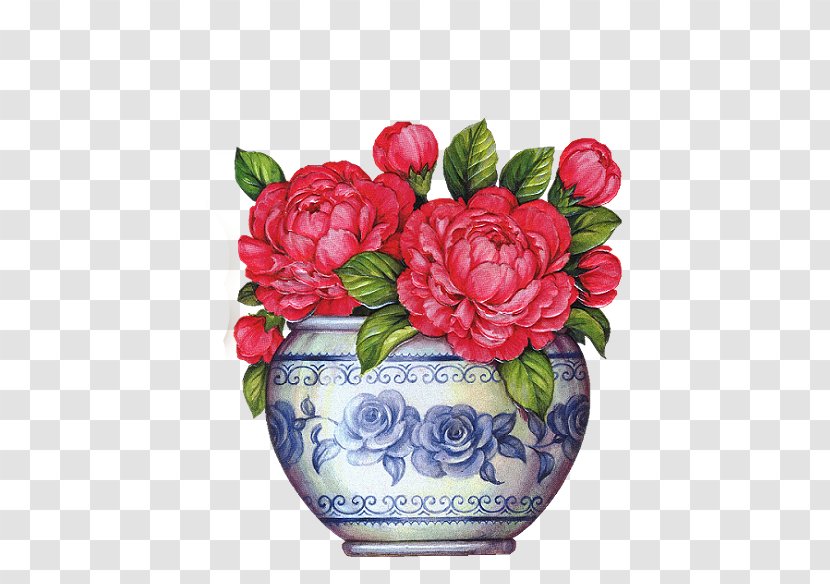 Flower Drawing Painting Vintage - Artificial - Potted Flowers Transparent PNG