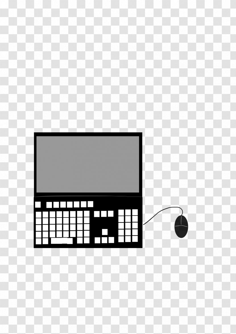 Laptop Personal Computer Clip Art - Black - Mid-cover Design Transparent PNG