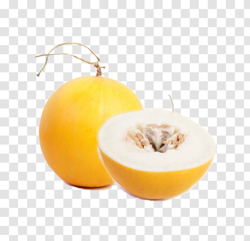 Cantaloupe Canary Melon Hami - Cut Yellow Transparent PNG