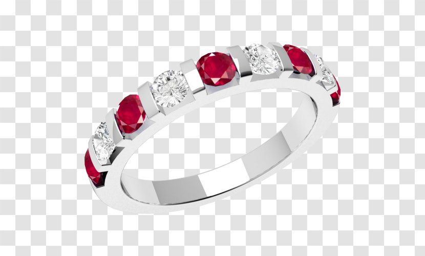 Ruby Ring Diamond Sapphire Brilliant - Pink Heart Pendant Baguette Transparent PNG