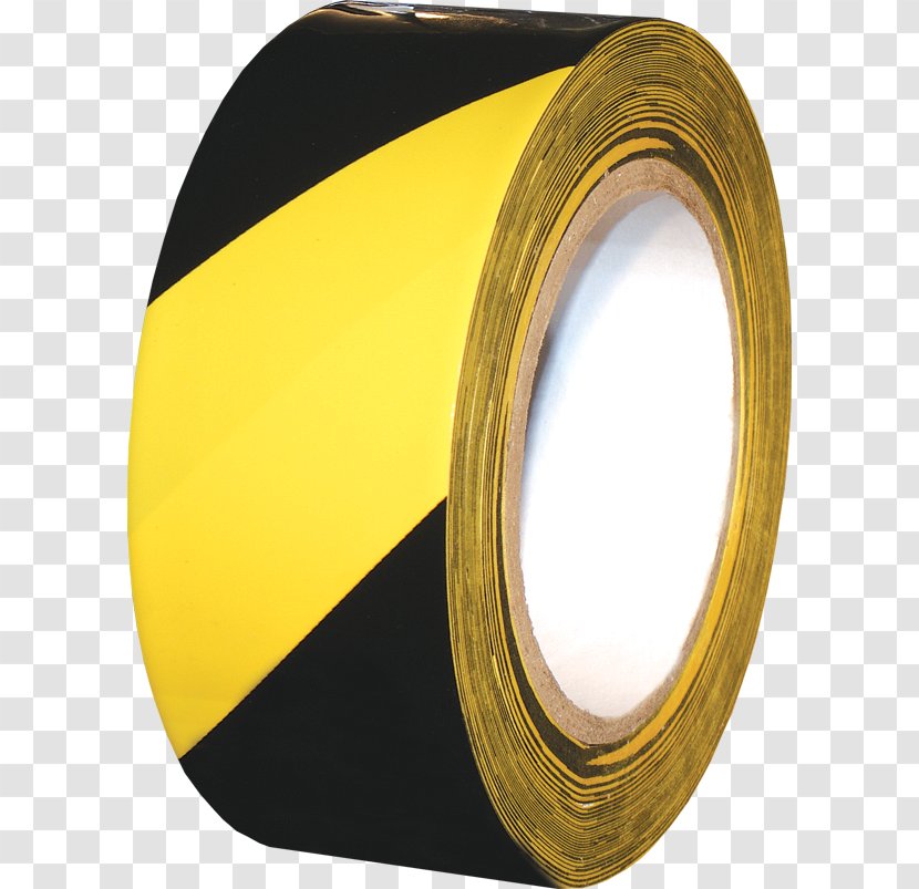 Adhesive Tape Floor Marking Barricade Yellow Gaffer - Caution Transparent PNG