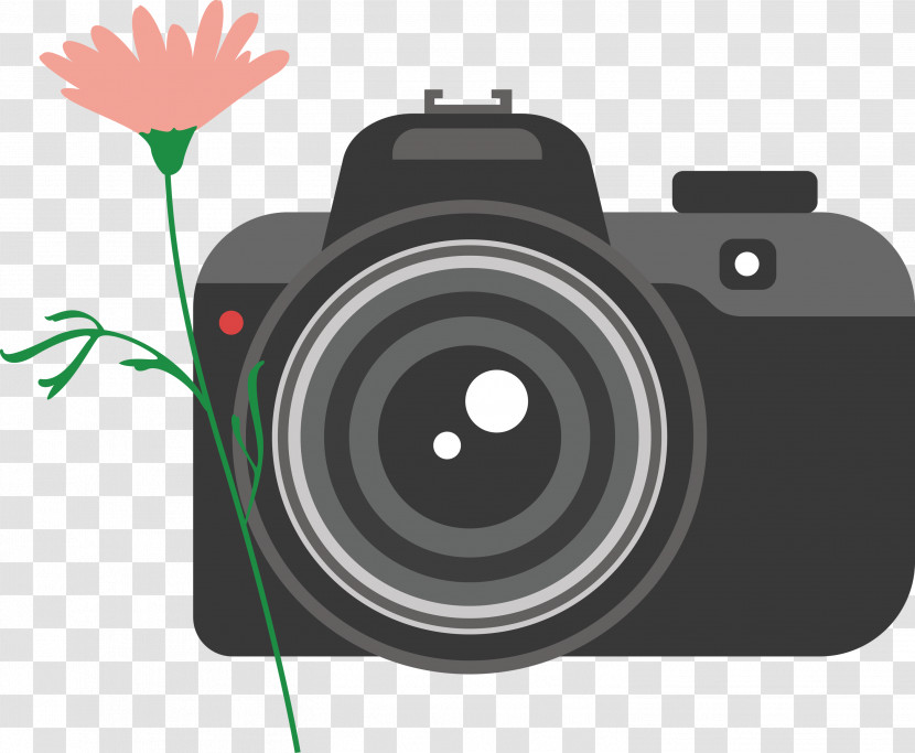 Camera Flower Transparent PNG