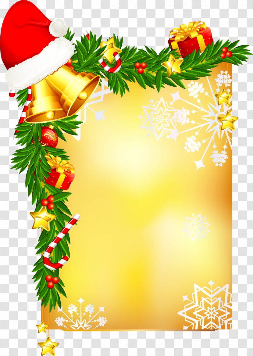 Christmas Ornament Floral Design Spruce Desktop Wallpaper - Pine Family - Border Library Transparent PNG