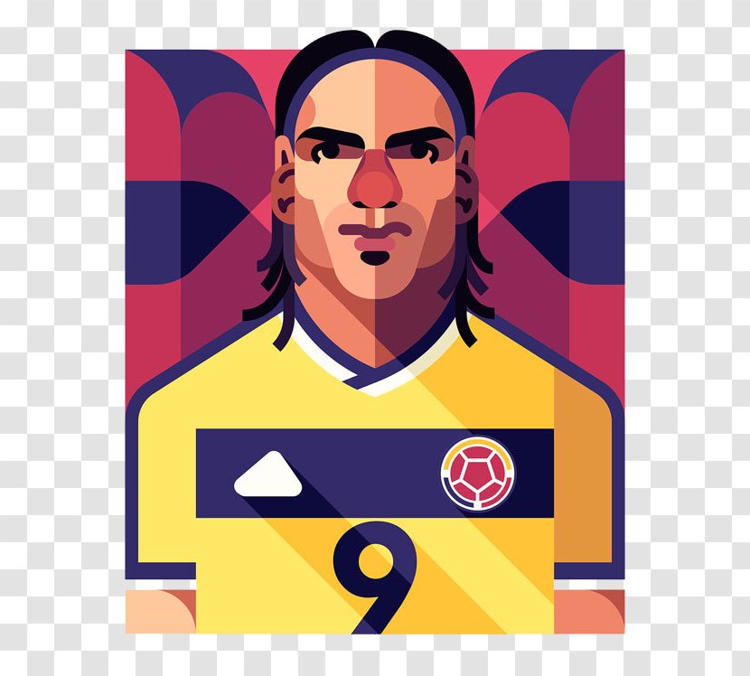 Radamel Falcao Football Player Illustrator Portrait Illustration - European Cup Transparent PNG