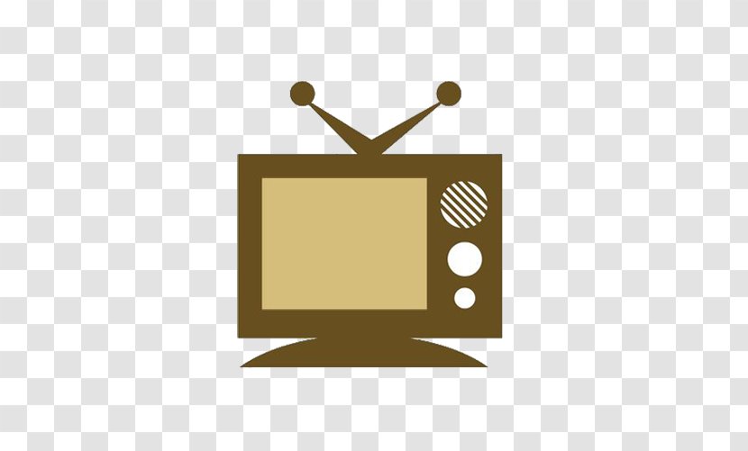 Television Icon - Broadcasting - Brown Cartoon TV Radio Transparent PNG