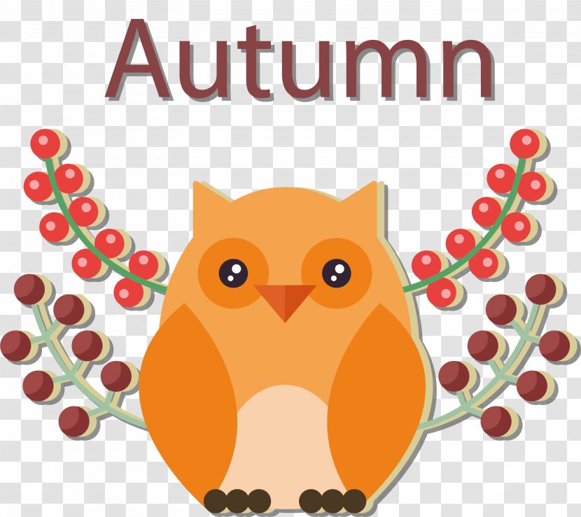 Owl Clip Art - Bird - Autumn Owls Transparent PNG