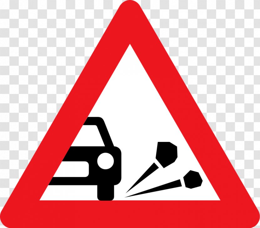 Men At Work Roadworks Traffic Sign Warning - Loose Chippings - Itself Transparent PNG