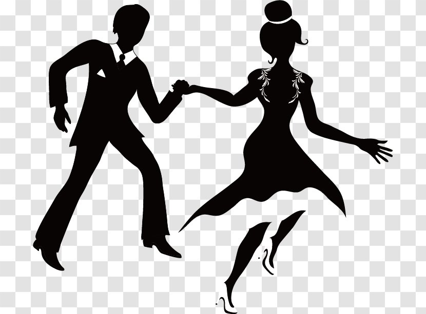 Wedding Invitation Clip Art - Shoe - Silhouette Couple Running Transparent PNG