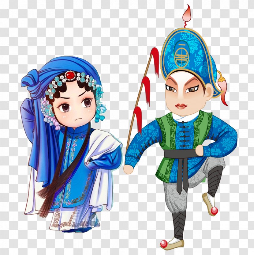 Peking Opera Cartoon Chinese Chinoiserie - Arts - Performer Transparent PNG